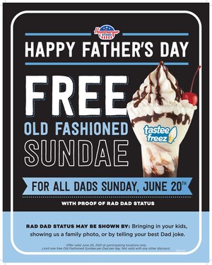 Hamburger Stand Treats Dads To A Free Old Fashioned Sundae For Father's Day