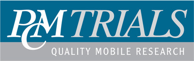 Logo for PCM Trials, an independent provider of mobile research headquartered in Denver, Colorado, with European operations based out of the UK. 