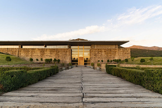 The award-winning Montes Wines winery in Apalta, Chile.