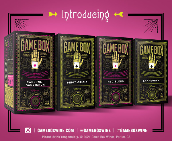 Introducing Game Box Wines, available in four varieties, from O'Neill Vintners & Distillers presses play on a new premium inside-the-box wine brand, Game Box Wines.O'Neill Vintners & Distillers presses play on a new premium inside-the-box wine brand, Game Box Wines.