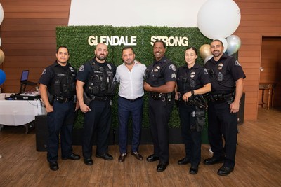 Phonexa President and CEO David Gasparyan honors the Glendale Police Department at an awards luncheon on June 17 after the reopening of California amidst the COVID-19 pandemic. (Photo by @HaykAtomtsPhotography)