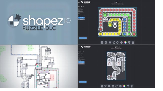 The shapez.io DLC brings a twist to the original gameplay and an unlimited amount of content thanks to the player puzzle creation engine!