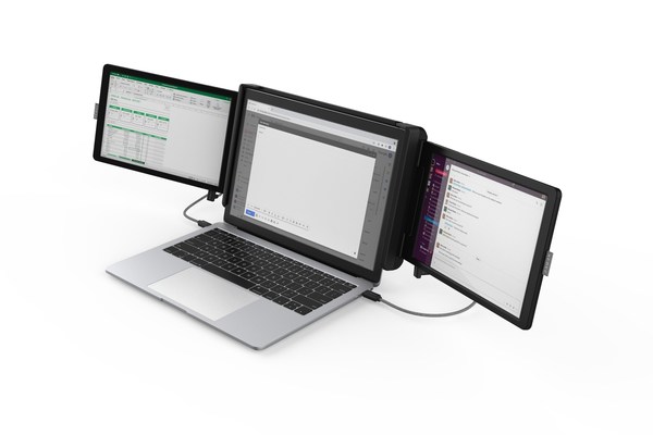 Xebec Tri Screen 2 Adds Two Additional Screens to Laptops for a Lightweight, Portable Multi-Screen Setup