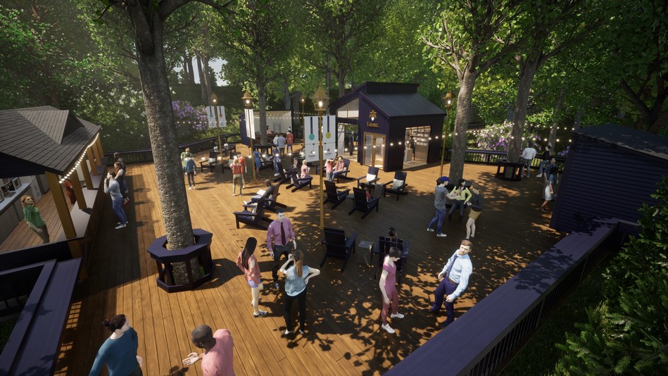 A rendering of the Lume “Tree House” located inside DTE Energy Music Theatre