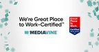 Mediavine Recognized by Great Place to Work® on Certification Nation Day, a National Celebration of Outstanding Workplaces