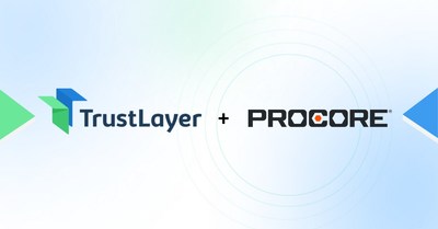 TrustLayer and Procore technology integration that improves visibility and transparency on third-party risk exposure and project compliance for construction teams.