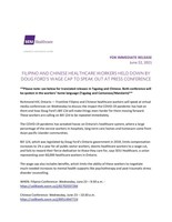 Filipino and Chinese Healthcare Workers Held Down by Doug Ford's Wage Cap to Speak Out at Press Conference (CNW Group/SEIU Healthcare)