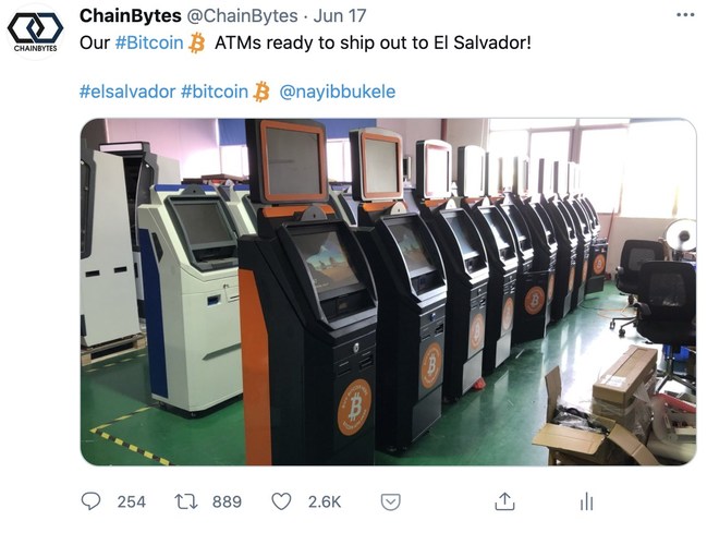 ChainBytes Bitcoin ATM Warehouse, Ready to Ship to El Salvador!