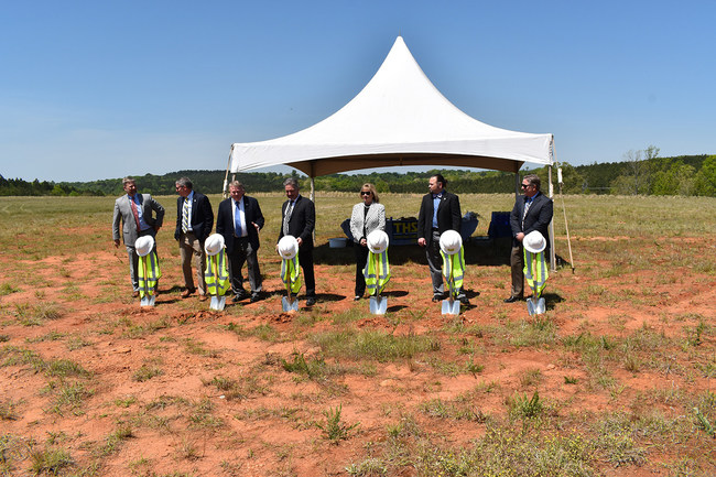 From left to right: John Ducworth III - First Citizens Bank, Ken Roper, Pickens County Economic Development Chairman , Roy Costner III, Pickens County Council, Mark Peabody, Cheryl Peabody of Peabody Engineering, Inc., Chris Bowers, Pickens County Council Chairman, Dana Emberton, CEO THS Constructors