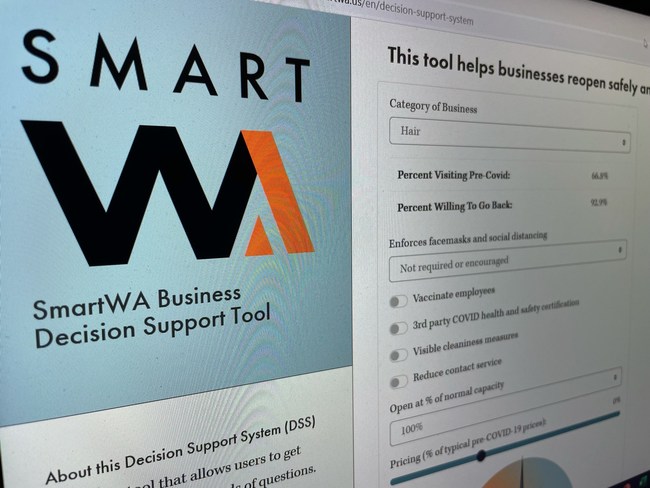 The new Smart WA online system includes a decision support tool that allows businesses to ask "what if" questions of the research data about customer preferences in the wake of COVID.
