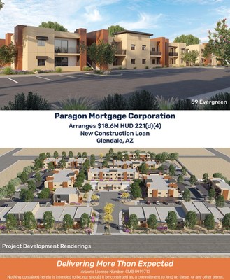 Paragon Mortgage Corporation Arranges $18.6M HUD 221(d)(4) for New Construction Loan in Glendale, AZ