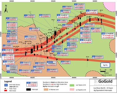 Figure 1: El Favor Drill Hole Locations (CNW Group/GoGold Resources Inc.)