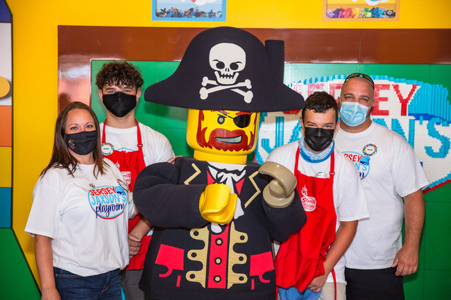 Nick, Diana, Joey and Dominick Butkus of Williamstown, NJ, gathered with more than 40 family members at Give Kids The World Village in Kissimmee, FL, to celebrate the life of six-year-old Jaxson Butkus - who lost his battle with brain cancer in February. In Jaxson's memory, the Merlin's Magic Space LEGOLAND playroom at GKTW was renamed Jersey Jaxson's Playroom during a special dedication ceremony. GKTW is an 89-acre nonprofit resort for critically ill children and their families. www.gktw.org