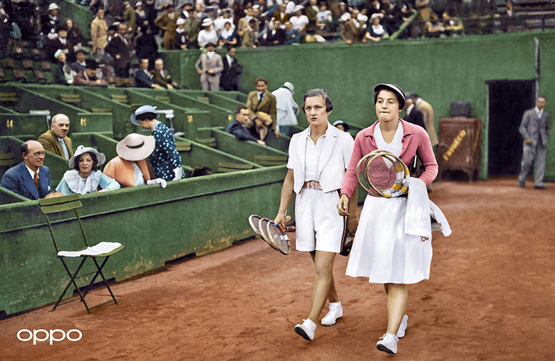 Helen Jacobs (Photo: AFP via Getty Images) 
Helen Jacobs is pictured at Roland Garros where, in 1934 she changed the face of fashion, being the first woman to wear shorts on the court instead of a dress. Reimagined using one billion colours, in partnership with Getty Images, the image is part of OPPO’s Courting the Colour campaign. 

Launched today to celebrate the return of Wimbledon, the collection restores the emotion of seven iconic moments from tennis history, bringing the excitement and passion back to the sport for fans around the world. View the Courting the Colour collection, here: https://events.oppo.com/en/oppo-and-tennis/#awakencolour