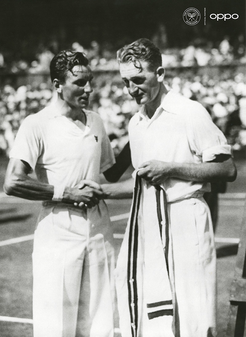 Fred Perry (Photo: AELTC) 
Pictured here in 1934, cultural icon Fred Perry won 14 Majors before creating his iconic sportswear line, that was inspired by tennis fashion and went on to change the fashion world. 

Originally in black and white, the image has been reimagined using one billion colours, in partnership with Getty Images, as part of OPPO’s Courting the Colour campaign. Launched today to celebrate the return of Wimbledon, the collection restores the emotion of seven iconic moments from tennis history, bringing the excitement, and passion back to the sport for fans. View the collection, here: https://events.oppo.com/en/oppo-and-tennis/#awakencolour