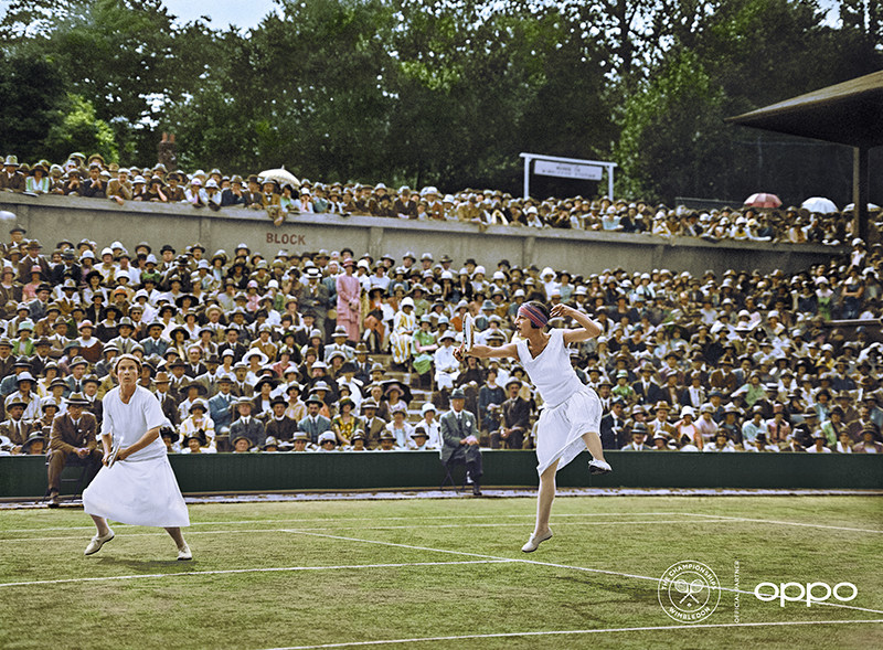 Suzanne Lenglen (Photo: L. Blandford/Topical Press Agency/Getty Images) 
Fashion pioneer Suzanne Lenglen is pictured alongside Elizabeth Ryan; one of the earliest images to surface portraying female tennis players athletically. Through her passion, Lenglen became a female icon before her time and is brought to life for the first time in full colour, as part of OPPO’s Courting the Colour campaign. 

Launched today to celebrate the return of Wimbledon, the collection restores the emotion of seven iconic moments from tennis history, bringing the excitement and passion back to the sport for fans around the world. View the collection, here: https://events.oppo.com/en/oppo-and-tennis/#awakencolour