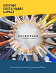 Selective Releases 2021 Environmental, Social, and Governance (ESG) Report, "Driving Sustainable Impact"