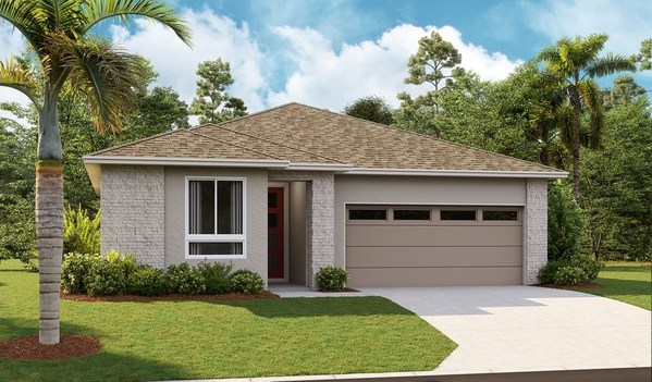The Emerald plan is one of eight Richmond American floor plans available at Seasons at Forest Lake in Davenport, Florida.
