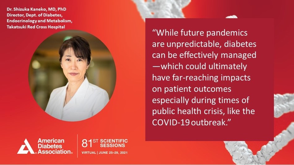 Dr. Shizuka Kaneko, MD, PhD presented findings at the virtual 81st Scientific Sessions of the American Diabetes Association.