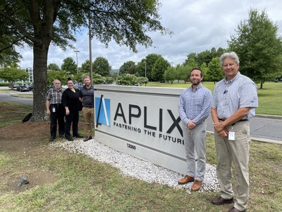Nancy Finnegan, (second from left) VP of Sales, FactoryEye North America, meets with executives from Aplix, Inc, at one of their US based manufacturing facilities.