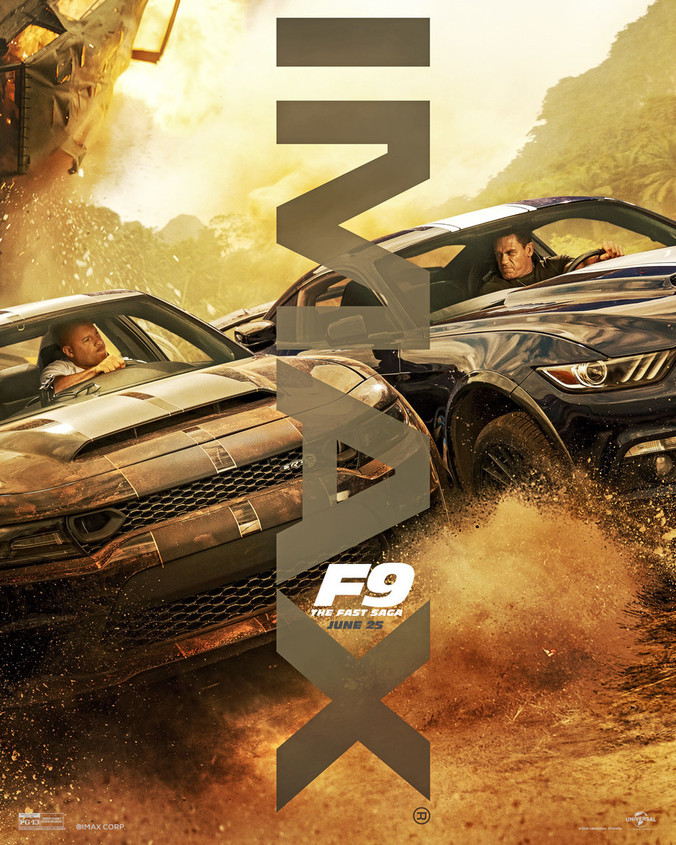 An IMAX poster for the new F9 movie.