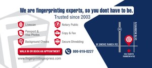 Fingerprinting Express Celebrates with Grand Opening of Fifth Location in Nevada, June 29