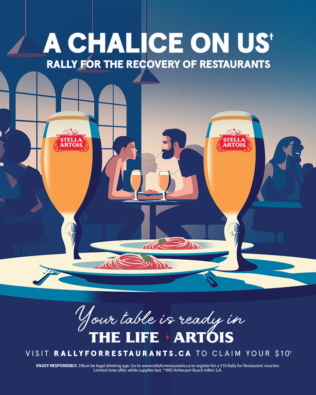 Help support local restaurants by safely getting #TogetherAgain with A Chalice on Us (CNW Group/Labatt Breweries of Canada) Help support local restaurants by safely getting #TogetherAgain with A Chalice on Us (CNW Group/Labatt Breweries of Canada)