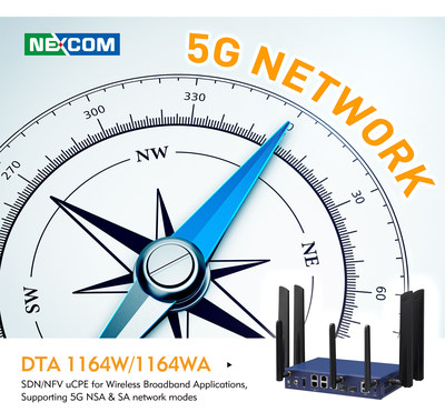 SDN/NFV uCPE for wireless broadband applicati ons, ready for deployments in 5G NSA & SA network modes.
Powered by Intel Atom® C3000R series CPU, with 8 LAN ports for multi-connectivity and PoE+ function, DTA 1164W also supports 5G FR1, 4G LTE, Wi-Fi 5 and 6, and features TPM and Intel® QAT for enhanced security. 
DTA 1164W is a cost and time efficient alternative in the Era of 5G, for fast deployment and easy maintenance without compromising performance.