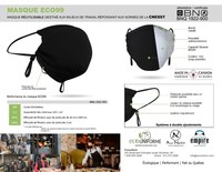 Le BNQ atteste un premier lot de masques réutilisables destinés aux milieux de travail (Groupe CNW/EcoUniform)