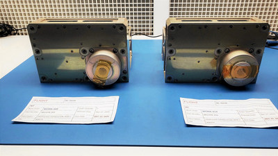 Two recently built Maxwell Block 1 engine flight units being prepared for customer delivery