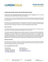 Lundin Gold Share Capital and Voting Rights Update (CNW Group/Lundin Gold Inc.)