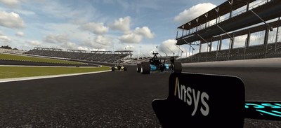 Autonomous racecars compete in the Ansys Indy Autonomous Challenge Simulation Race