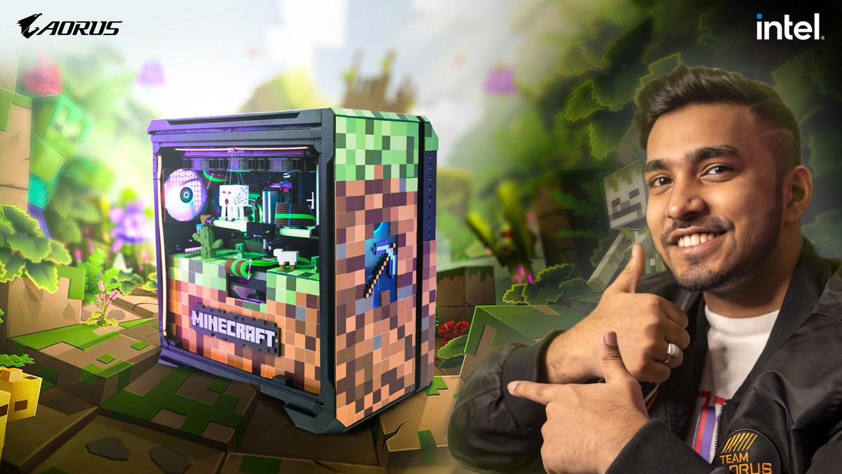 A Minecraft PC Delivery x INTEL to Techno