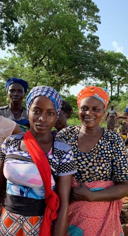 Women farmers on Green Gold Farms' Sekpe farm