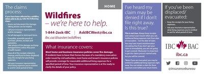 Wildfires - we're here to help. Tips from Insurance Bureau of Canada (CNW Group/Insurance Bureau of Canada)