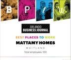 Mattamy Homes Recognized as a Best Place to Work in Central Florida