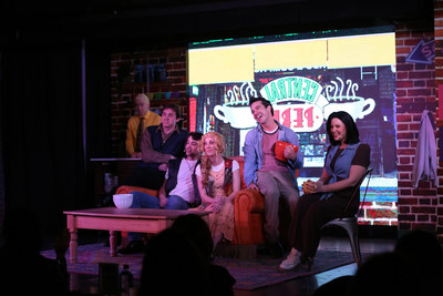 FRIENDS! The Musical Parody cast hangs out in 'Central Perk' onstage.