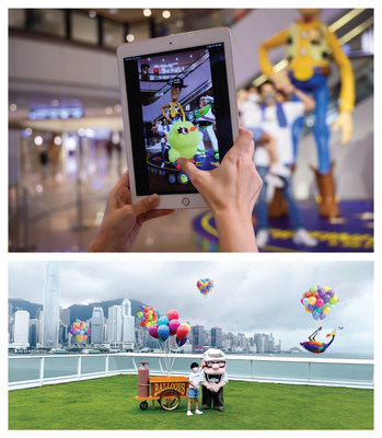 Los clientes pueden capturar los personajes ocultos a través de realidad aumentada (RA) en 5 puestos de control en Harbour City, Hong Kong. (PRNewsfoto/Harbour City Hong Kong)