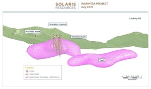 Solaris Reports 1,000m of 0.60% CuEq From Surface, Extending Warintza Central to 1,250m Strike Length