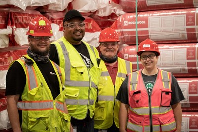 Official start of commercial operations at ROCKWOOLs second U.S. manufacturing facility signifies first post-pandemic increase of stone wool insulation manufacturing capacity in the North American market. (CNW Group/ROCKWOOL (North America))