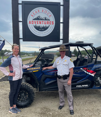 Corrine Rober, owner and operator of Bear Rock Adventures, and Brian Valerino, Coos County High Sheriff.