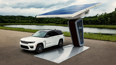 The all-new two-row 2022 Jeep Grand Cherokee 4xe plug-in hybrid