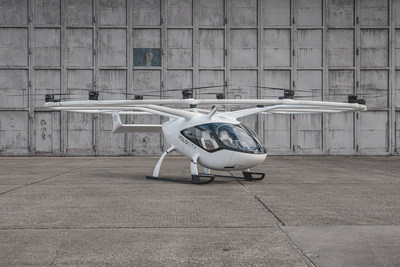 Volocopter’s VoloCity electric aircraft. Click here to download high-resolution photo. Copyright Volocopter. (CNW Group/CAE INC.)