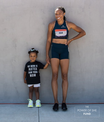 Allyson Felix and her daughter, Camryn. Credit: Athleta
