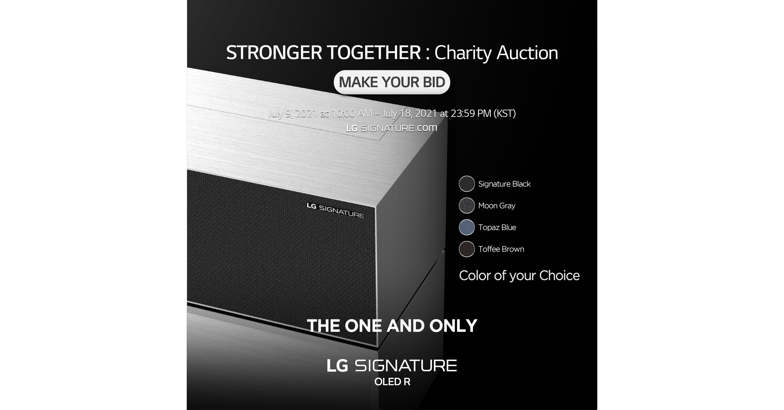 LG SIGNATURE Supports Worthy Cause With STRONGER TOGETHER Charity Auction