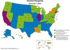 Nine States Enacted Legislation Prohibiting Proof of Vaccination, While Ten States Have Banned It through Executive Order