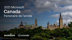 Accenture et Avanade reconnus comme Partenaire national Microsoft Canada de l'année 2021