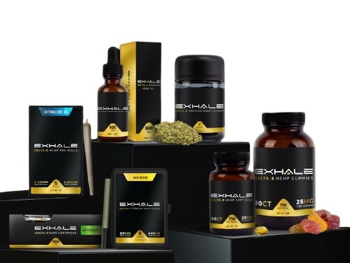 Delta-8 products from Exhale.