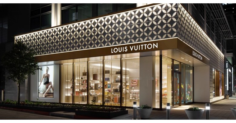Louis vuitton store  Retail facade, Facade architecture, Storefront design