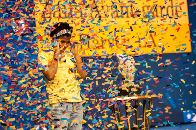 Zaila Avant-garde, a 14-year-old speller from New Orleans, is the champion of the 2021 Scripps National Spelling Bee. Credit: Heather Harvey / Scripps National Spelling Bee (Photo by Heather Harvey / Scripps / ESPN Images).
